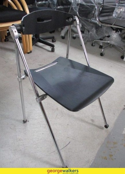 Foldable Chair Easy Folding Reception Chair Black