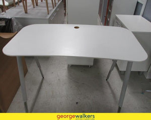 Desk - Student Table - Height Adjustable - White - 1200 X 650 mm