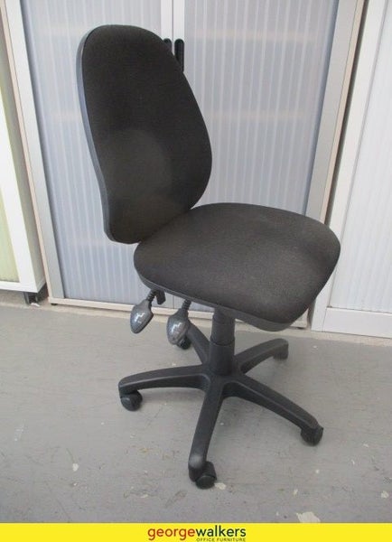 1x Office Chair Dual Lever Black