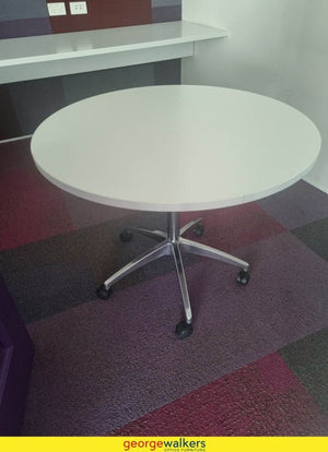 Round Cafe Table White 900mm