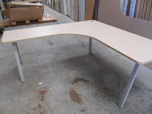 1800mm L-Shaped Workstation Desk Maple