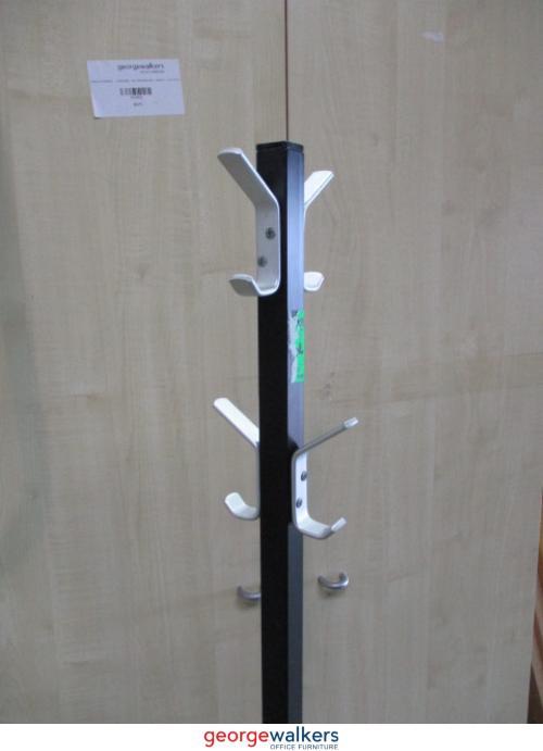 Office Accessories - Coat Rack - Metal Stand - Black/Chrome - 1.5m height