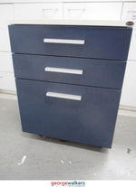 Filing & Storage - Mobile Drawer - 3-Drawer Cabinet - Blue - 600mm