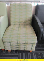 1x Soft Seating Single Seater Patterned Green