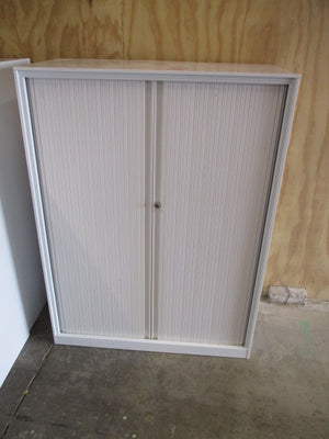 2-Door Sliding Tambour Metal Cabinet 1200 mm