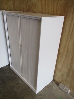 2-Door Sliding Tambour Metal Cabinet 1200 mm