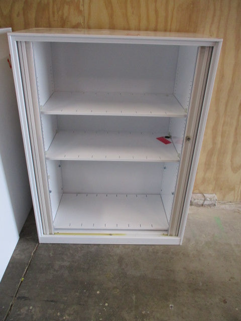 2-Door Sliding Tambour Metal Cabinet 1200 mm