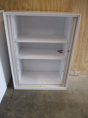 2-Door Sliding Tambour Metal Cabinet 1200 mm
