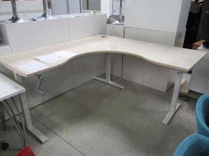L- Shaped Desk Manual Height Adjustable RHS