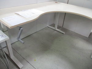 L- Shaped Desk Manual Height Adjustable RHS