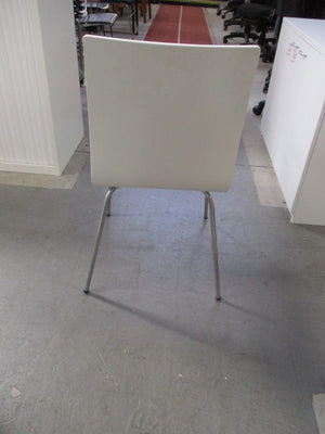 Dining Chair Chrome Legs White